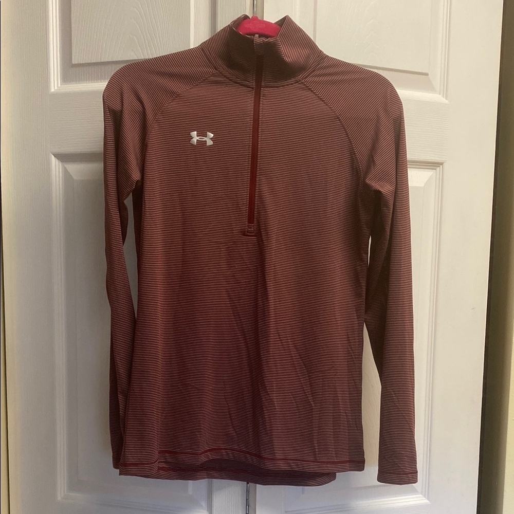 Under Armour Burgundy Quarter-Zip Top